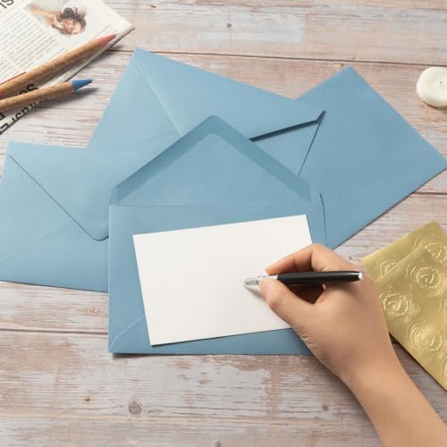 100 Pieces A6 Envelopes 4x6 Dusty-Blue, 6 1/2 x 4 3/4 Inches (Pack of 2) - Image 3