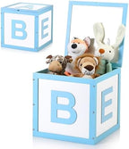 Chunful Wood Baby Shower Box Abc Display Box for Party Decorations with Alphabet Letters Personalized Shower Gifts Basket Party Blocks Backdrop for Boys and Girls(Blue,White) by Chunful