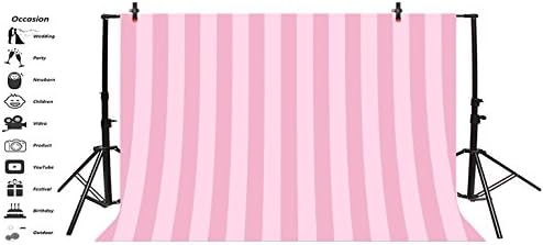 Leyiyi 9x6ft Photography Background Striped Backdrop Happy Birthday Party Vertical Horizontal Stripes Icecream Girl Vlogger Summer Banquet Baby Shower Blog Make-up Photo Portrait Vinyl Studio Prop - Image 3