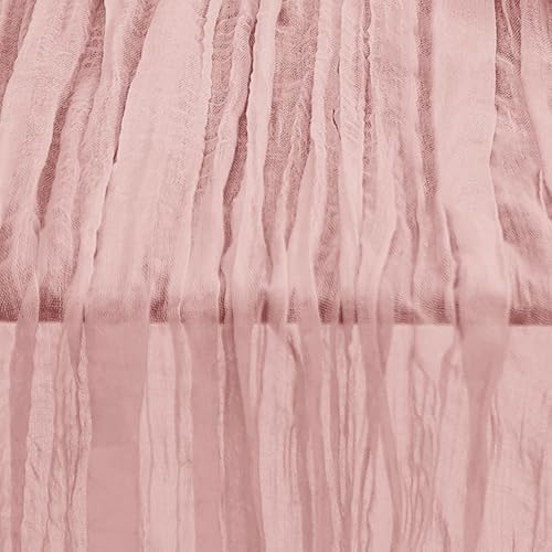 10 Pack Blush Pink Cheesecloth Table Runner 35x120 Inch 10Ft Rustic Gauze Cheese Cloth Table Runner Sheer Cheesecloth Table Runners for Wedding Party Bridal Shower Decoration - Image 5