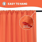 Orange Backdrop Curtains for Parties, Weddings, Stage, 5ft x 10ft, 2 Panels - Image 5