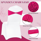 MDS Pack of 125 Spandex Chair Sashes Without Slider Buckles – Magenta - Image 3