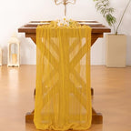 Cheesecloth Table Runner Fall Boho Wedding Birthday Party Home Decor - Image 3