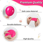 Hot Pink and Black Balloons,50PCS 12 Inch Black Pink and Silver Confetti Balloons with Ribbon,for Girls Wedding Bridal Shower Birthday Party Decorations (Pack of 3) - Image 6
