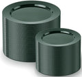 FLOWERCAT 200PCS Dark Green Plastic Plates Disposable Plates for Party - Heavy Duty Plastic Plates - 10" &7" Plate for 100 Guests New Year Parties and Events by FLOWERCAT