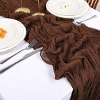 6 Pack Brown Cheesecloth Table Runner 10Ft 23 x 120 Inch - Image 6