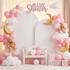 2 Set Wedding Arch Cover White Ripple & Solid Color Stretchy Backdrop Cover - Image 4