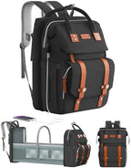 ISMGN Diaper Bag Backpack with Changing Station, Baby Bags for Boys, Black by ISMGN