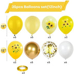 Sunflower Yellow Gold Balloons and Balloon Pump Electric, 60 Pcs Sunflower Bee Theme with Metallic Gold Balloon and Portable 600W Air Pump with 2 Nozzles for Kids Birthday Baby Shower Party Decoration - Image 2