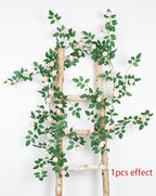 2PCS x 6FT Rose Garland Artificial Flower Vine for Home Decor, Champagne - Image 4