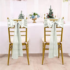 fani Silver Satin Chair Straps Bows,60 PCS 7x108 Inch,Chair Sash - Image 5