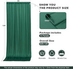 50ft x 14ft Hunter Green Backdrop Curtains for Wedding Parties, 10 Panels Wrinkle Free Polyester Fabric Drapes for Reception, Photography Background, Baby Shower & Stage Decor (5ft x 14ft Each) - Image 6