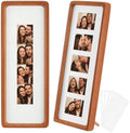 Lineshading 2 Pcs Photo Booth Frames 11.4 x 3.5 in, White, Teak Wood by Lineshading