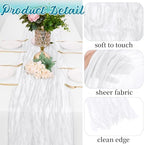 16 Pack White Cheesecloth Table Runners 20x120 Inch Gauze Table Runner Cheese Cloth 10FT White Table Runner Rustic Sheer Runner for Wedding Birthday Party Baby Shower Table Decor - Image 3