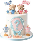 13-Piece Gender Reveal Cake Topper Set, Bear Star Decorative Cake Picks - Image 5