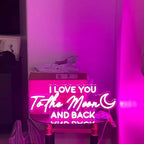 I love you to the moon and back Neon Sign, Custom Wedding Neon Sign, Wedding gift | Decoration Hand Crafted Wall Hangings Size:18inch… - Image 4
