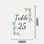 Unique Design Table Number Cards Double Sided Party Table Numbers for Reception Baby Shower Anniversary Birthday Bridal Party 4x6 Inch, 100, Green-2 - Image 3