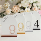 Wedding Table Numbers 3D Mirror Table Signs Gold Wedding Reception Decor Arched Number(Silver mirror,Table 1-30) - Image 6