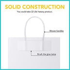 GSSUSA White Paper Bags with Handles, Large Gift Bags 16x6x12, 100 Pack - Image 3