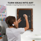 Loddie Doddie Mini Chalkboard Sign Easel, Place Cards, Dark Brown, 12"x12" - Image 5