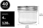 Betrome 40 Pack 4 oz Clear Glass Canning Jars with Lids,Small Maosn Jars - Image 2