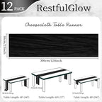 12 Pack Black Cheesecloth Table Runner 10Ft 23 x 120 Inch - Image 2