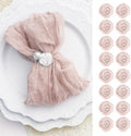 100 Pack Dusty Pink Cloth Napkins 21x21 Inches Dusty Pink Cheesecloth Napkins Set of 100 Washable Dinner Table Napkins for Wedding Bridal Baby Shower Party Rustic Boho Cotton Gauze Party Table Decor by FoliafeelHome