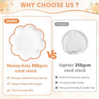 350 Pcs Orange and White Paper Plates and Napkins Set, Serve for 50 Guests - Image 4