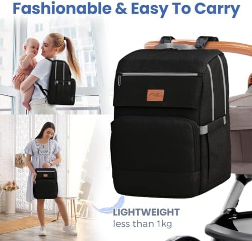 Pillani Baby Diaper Bag Backpack - Baby Bag for Girls & Boys, Large Waterproof Diaper Backpack - Baby Shower Gifts for Boys & Registry Must Haves - Travel Diaper Bags with Changing Pad - Newborn Stuff - Image 6