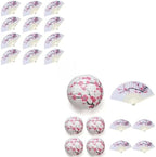 LYART 5Pcs Chinese Japanese Cherry Design Paper Lamp for Shade and 17Pcs Silk Folding Hand Fan for Church Wedding Gift Party Favors DIY Decoration by Unknown