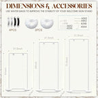 White Wedding Welcome Sign Stand Display Easel Stand - Image 5