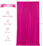 30ft x 15ft Hot Pink Wrinkle Free Backdrop Curtains for Wedding Party Backdrops Curtain Drapes Fabric Decorations Photo Back Drop Cloth for Baby Shower Photography Stage Reception - Image 5