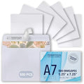 MOS White 5x7 Invitation Envelopes A7 (5.25 x 7.25 Inch) 500 Pack, Self-Seal Heavyweight for 5x7 Cards, Photos, Wedding Invitations, Greeting Cards, Thank You Cards, Announcements by Marathon+Office+Supply