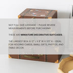 SLPR - Small Vintage Suitcase Boxes, Set of 3, Travel Themed Party Decor - Image 2