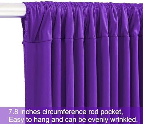 40ft x 12ft Purple Backdrop Curtains Wrinkle Free Backdrop Curtain for Wedding Parties Purple Fabric Backdrops Drapes Back Drop Cloth Bridal Shower Stage Curtains Wedding Decorations for Reception - Image 7