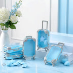 LemonRoad 36 Pcs Clear Mini Suitcase Party Favor Box, Blue - Image 6