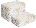 Luxury Keepsake Gift Box 3-Pack Gold Floral 13.5" x 9" x 4.3" by Sorarto