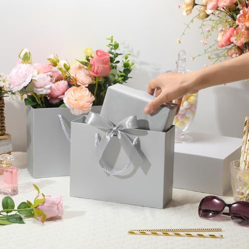 DOYIDE 30 Pack Gift Bags Medium Size with Ribbon &Tissue Paper, 9"x7"x3.1" - Image 4