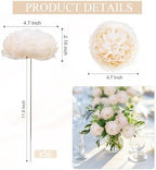 Peonies Artificial Flowers Bulk, 4.7’’ 56 Pcs Fake Peony - Champagne - Image 2