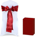 MDS® Pack of 100 Satin Chair Sashes for Wedding & Events – Apple Red by MDS