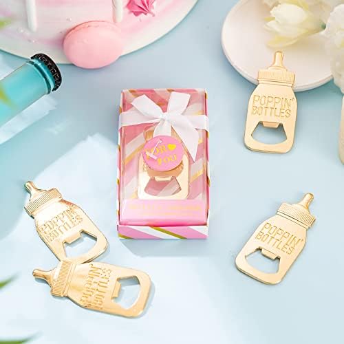 24 Baby Bottle Openers - Poppin Design for Baby Girls (24 Pack Pink) - Image 4