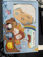 MyMateZoe My First Noahs Ark 7 pcs Baptism Gift Set, Dedication, Christening and Baptism Gifts for Boys and Newborn Baby, Includes Washcloth and Hooded Towel, Baby Bath Book, 3 Bath Toys and Gift Bag - Image 2