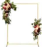 Metal Wedding Arch Backdrop Stand 6.6x5 FT Gold Square Balloon Arch Frame for Wedding, Birthday Party, Baby Shower Ceremony Decoration by CHUNQIANGCAIDESIGN