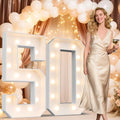 Ledido Easy-Assemble 4FT Warm White Marquee Light Up Number 5 for Birthday by Ledido