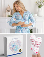 Mommy and Me Robe and Swaddle Set | Maternity Robe Matching Baby Girl, Boy - Image 6