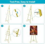 2-Pack Easel Stand for Signs, 46" H Wedding Poster Stands. - Image 4