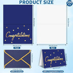 200 PCS Congratulations Cards with Envelopes, 4x6 Inch Gold Foil Lettering - Image 2