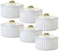 6 Pack White Round Tablecloth, Fitted Table Cloths for 6 foot Round Tables, Washable 132 Inch Table Skirt for Wedding Birthday Photography Themed Parties Banquet Holidays White Party Decorations by Creativepartyuniquedecorat