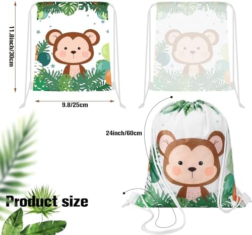 Ferraycle 40 Pack Safari Jungle Animal Drawstring Bags, Kids Party Favors - Image 3
