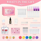 Anime Princess Cake Toppers, Snow Theme Princess Cake Decorations&Lip Gloss Kit for Kids, Fun DIY Color Changing Lip Gloss Kit Birthday Gifts for Girls Kids Teens Baby Shower Children's Party - Image 2